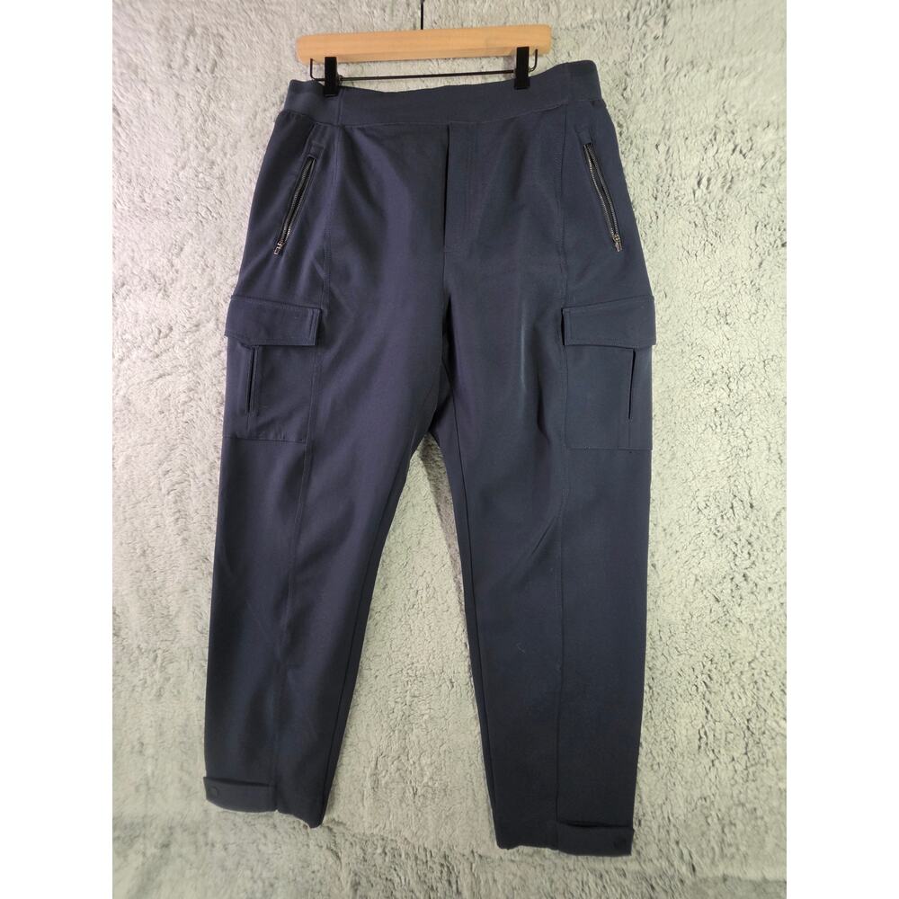 Athleta Endless High Rise Cargo Pants Size 16 Navy Stretch Utility Travel 467187 - Picture 2 of 16